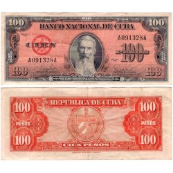 (93) Cuba. 1959. 100 Pesos (MBC)