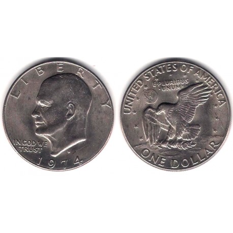 (203) Estados Unidos de América. 1974(D). 1 Dollar (EBC)