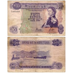 (33c) Mauricio. 1973-82. 50 Rupees (BC) Roturas en margen inferior