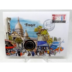 Francia. 1993. Sobre Conmemorativo con Sello y Moneda (Nuevo)