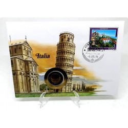 Italia. 1991. Sobre Conmemorativo con Sello y Moneda (Nuevo)