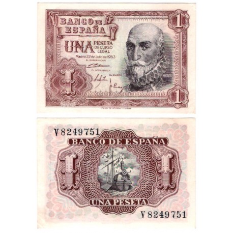 Estado Español. 1953. 1 Peseta (SC-) Serie V