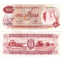 (21g) Guyana. 1966-92. 1 Dollar (SC)