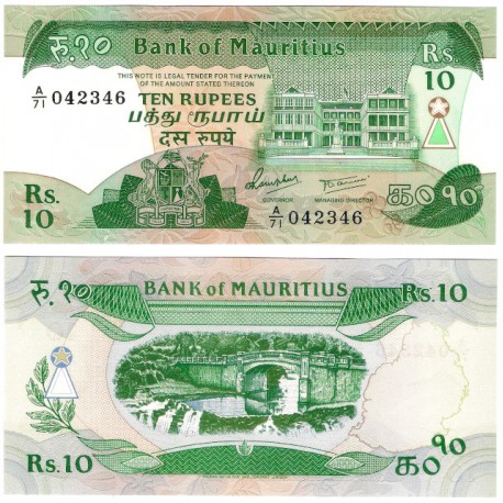 (35) Mauricio. 1985. 10 Rupees (SC)