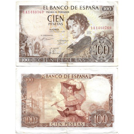 Estado Español. 1965. 100 Pesetas (MBC-) Serie 1A