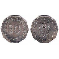 (12) Malta. 1972. 50 Cents (EBC+)