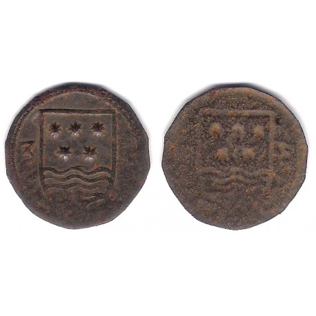 Pellofa. Moneda Local, Incusa. Olot. 3 Sou (MBC)