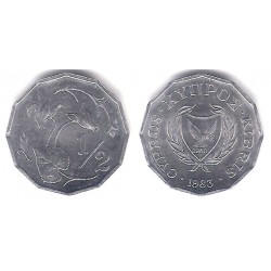 (52) Chipre. 1983. ½ Cent (SC)