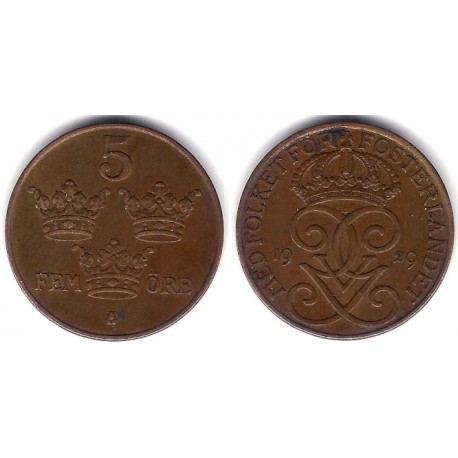 (779.2) Suecia. 1929. 5 Ore (MBC)