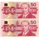 (98c) Canadá. 1988. 50 Dollars + 50 Dollars (MBC) Pareja Correlativa