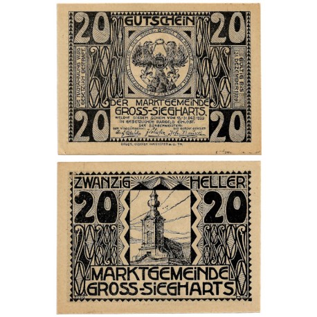 Groß-Siegharts (Baja Austria). 1920. 20 Heller (SC)