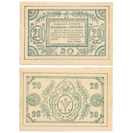 Sarleinsbach (Alta Austria). 1920. 20 Heller (SC)