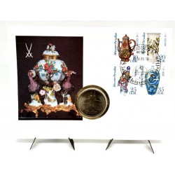 Alemania Democrática. 1985. Sobre Conmemorativo con Sellos y Moneda (Nuevo)