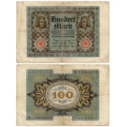 (69b) Imperio Alemán (Weimar). 1920. 100 Mark (BC+) Leve rotura margen inferior, doblez central
