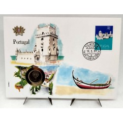 Portugal. 1991. Sobre Conmemorativo con Sello y Moneda (Nuevo)