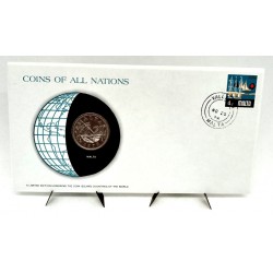 Malta. 1978. Sobre Conmemorativo con Sello y Moneda (Nuevo)
