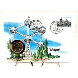Bélgica. 1984. Sobre Conmemorativo con Sello y Moneda (Nuevo)