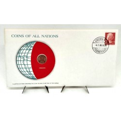 Dinamarca. 1980. Sobre Conmemorativo con Sello y Moneda (Nuevo)