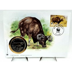 Kampuchea Democrática. 1994. Sobre Conmemorativo con Sello y Medalla (Nuevo)