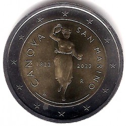 San Marino. 2022. 2 Euro (SC) Canova. SIN BLISTER
