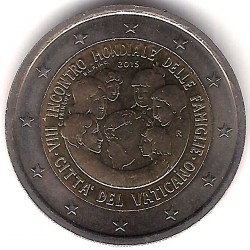 Ciudad del Vaticano. 2015. 2 Euro (SC) Jornada Mundial de la Família. SIN BLISTER