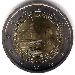 Ciudad del Vaticano. 2016. 2 Euro (SC) Gendarmeria. SIN BLISTER