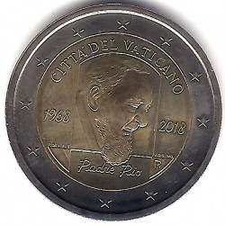 Ciudad del Vaticano. 2018. 2 Euro (SC) Padre Pío. SIN BLISTER