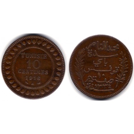 (236) República Tunecina. 1916A. 10 Centimes (MBC)
