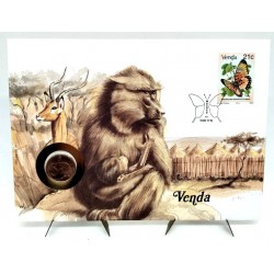 Venda. 1990. Sobre Conmemorativo con Sello y Moneda (Nuevo)