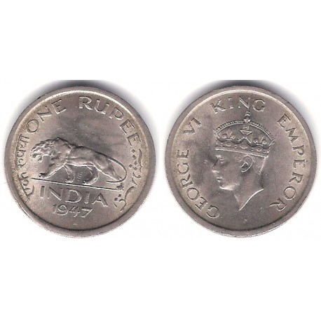 (559) India Británica. 1947. 1 Rupee (EBC+)