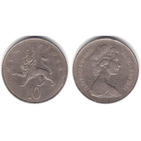 (912) Gran Bretaña. 1968. 10 New Pence (MBC-)