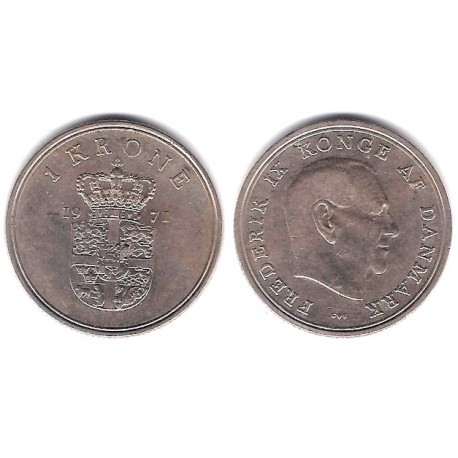 (851.1) Dinamarca. 1971. 1 Krone (MBC)