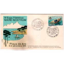 Sobre Primer Día. España. 1974. Playa de Aro. IV Exposición Filatélica (Nuevo)