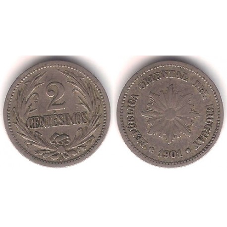 (20) Uruguay. 1901. 2 Centesimos (MBC)