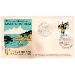 Sobre Primer Día. España. 1974. Playa de Aro. IV Exposición Filatélica (Nuevo)
