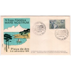 Sobre Primer Día. España. 1974. Playa de Aro. IV Exposición Filatélica (Nuevo)