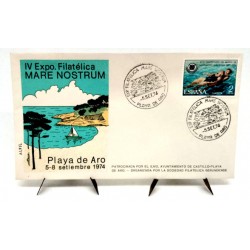 Sobre Primer Día. España. 1974. Playa de Aro. IV Exposición Filatélica (Nuevo)