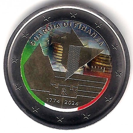 Italia. 2024. 2 Euro (SC) Coloreada