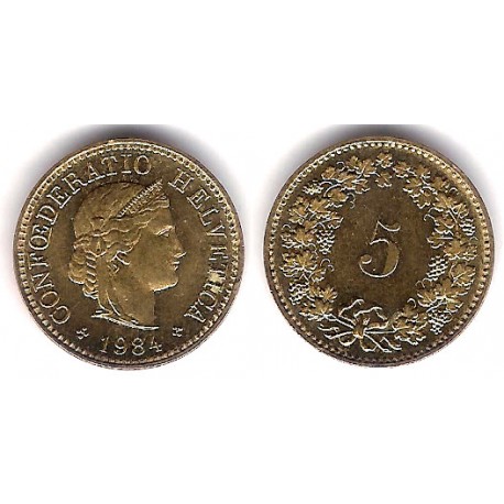 (26c) Suiza. 1984. 5 Rappen (EBC)