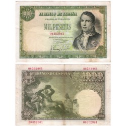 Estado Español. 1949. 1000 Pesetas (MBC/MBC-) Sin Serie