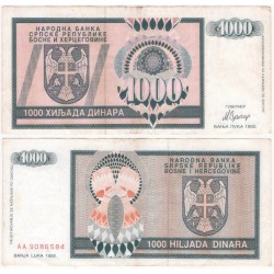 (137) Bosnia-Hercegovina. 1992. 1000 Dinara (MBC)