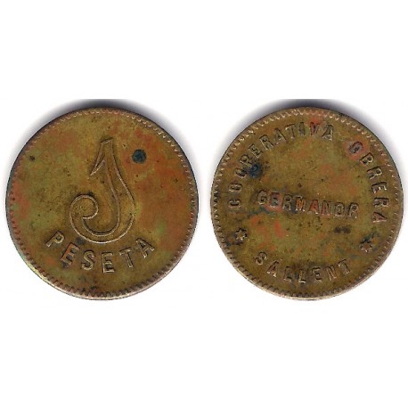 Cooperativa Obrera Germanor. Sallent. 1 Peseta (MBC-)