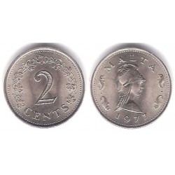 (9) Malta. 1977. 2 Cents (EBC+)
