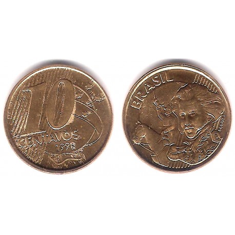 (649.2) Brasil. 1998. 10 Centavos (EBC+) Exceso de metal
