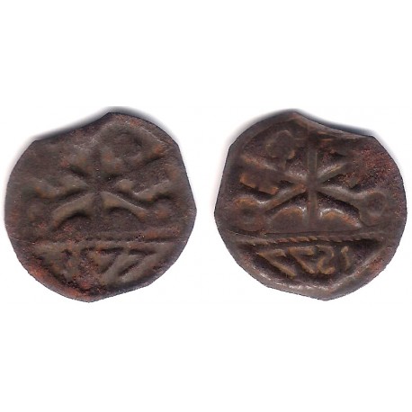 Pellofa. Moneda Local, Incusa. Olot. 2 Sous. 1577 (MBC-)