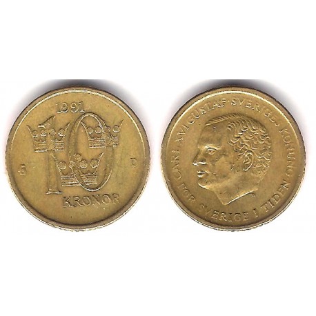 (877) Suecia. 1991. 10 Kronor (MBC)