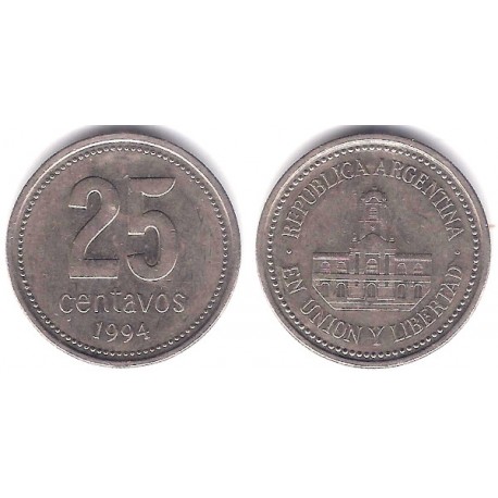 (110a) Argentina. 1994. 25 Centavos (MBC)
