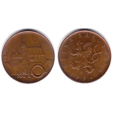 (4) República Checa. 1994. 10 Korun (BC+)