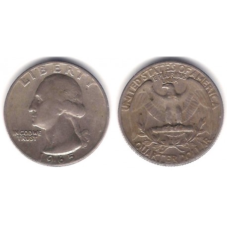 (164a) Estados Unidos de América. 1965. Quarter Dollar (MBC-)
