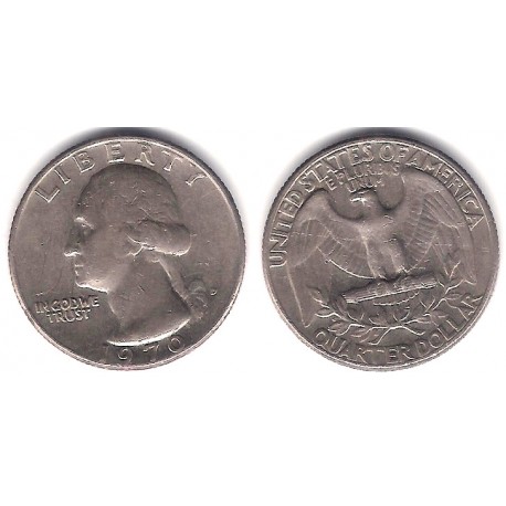 (164a) Estados Unidos de América. 1970. Quarter Dollar (MBC)